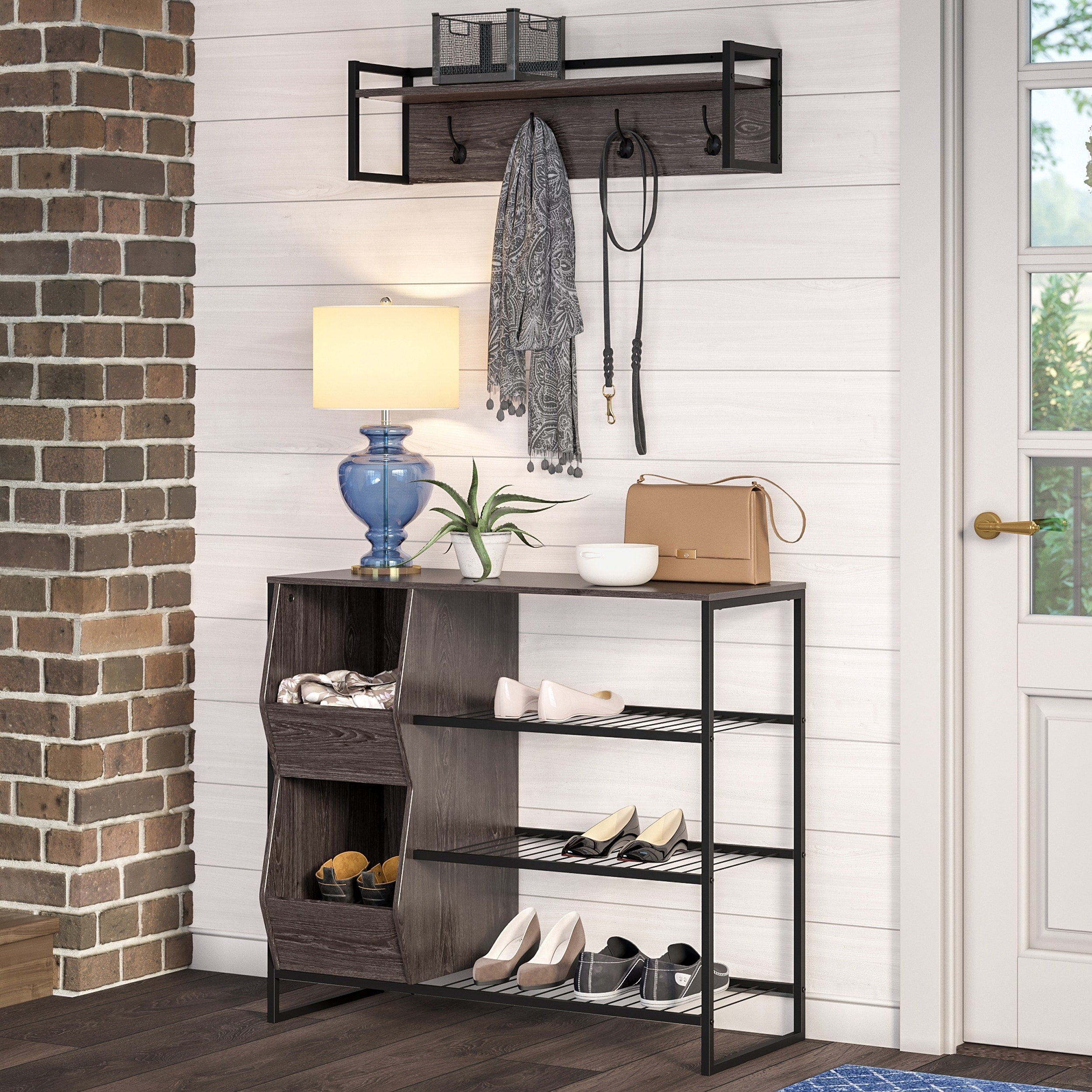 Riverridge Afton 3 Tier Shoe Rack With Storage Bins