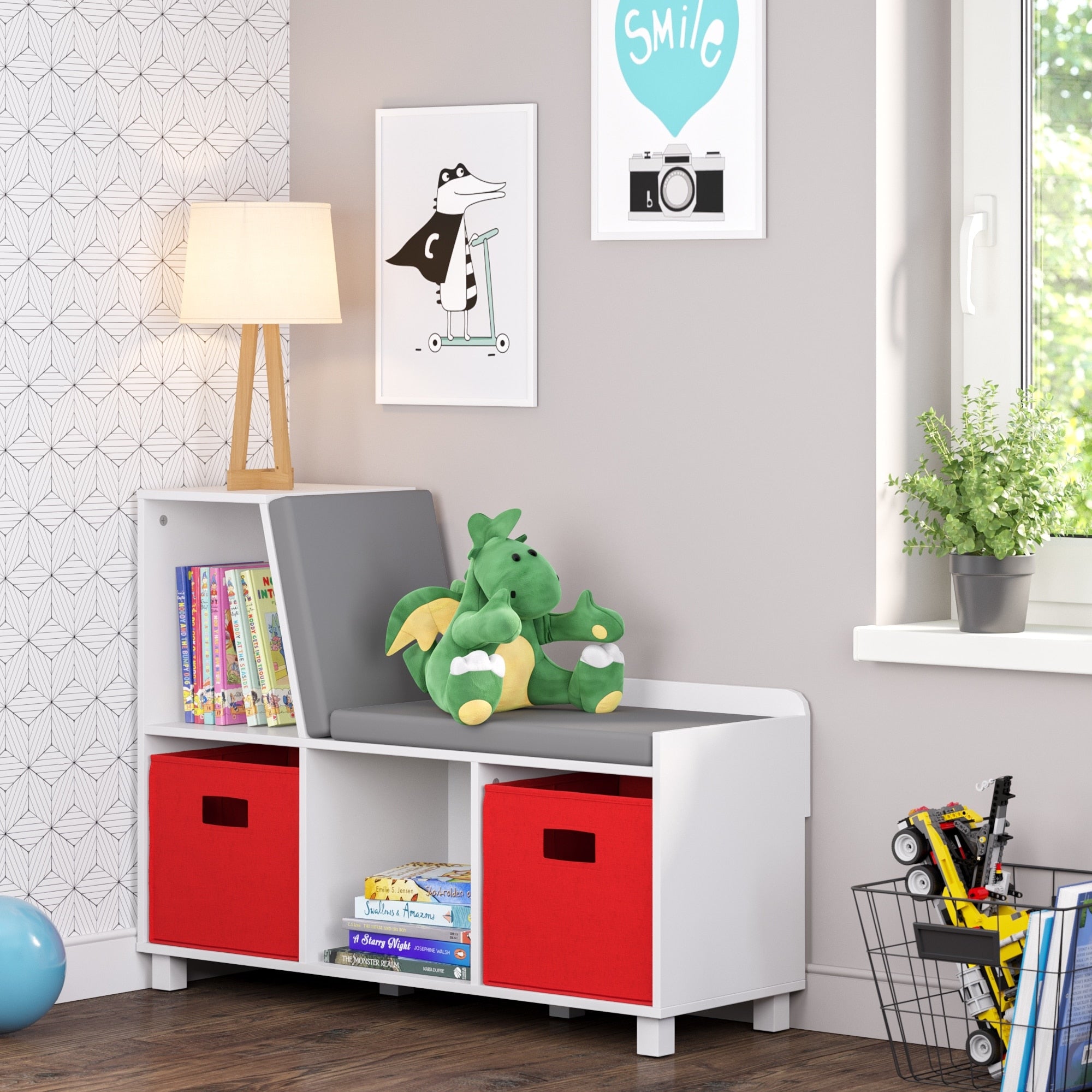 Riverridge Kids Storage Bench With Cubbies With Optional Bins