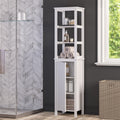 Riverridge Madison Collection Linen Tower With Open Shelves White