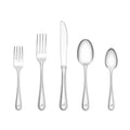 Riverridge Monogrammed Stainless Steel Beaded 46 Piece Flatware Set