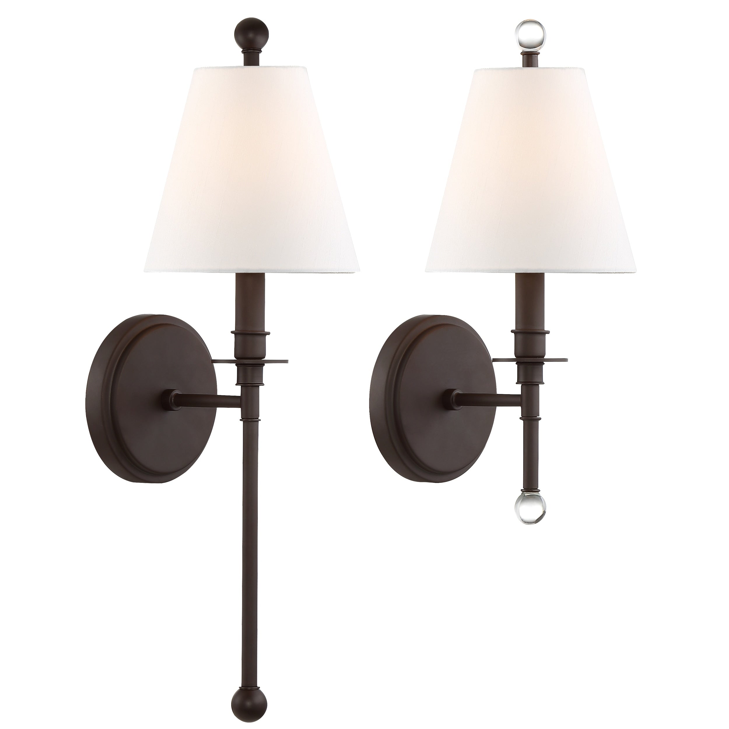 Crystorama Riverdale 1 Light Dark Bronze Wall Sconce