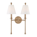 Riverdale 2 Light Aged Brass Wall Mount 15 W X 14.5 H X 7 D