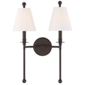 Riverdale 2 Light Dark Bronze Wall Mount 15 W X 14.5 H X 7 D