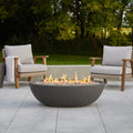 Riverside Oval Propane Fire Bowl In Shale 48.25 X 28.25 X 15.25