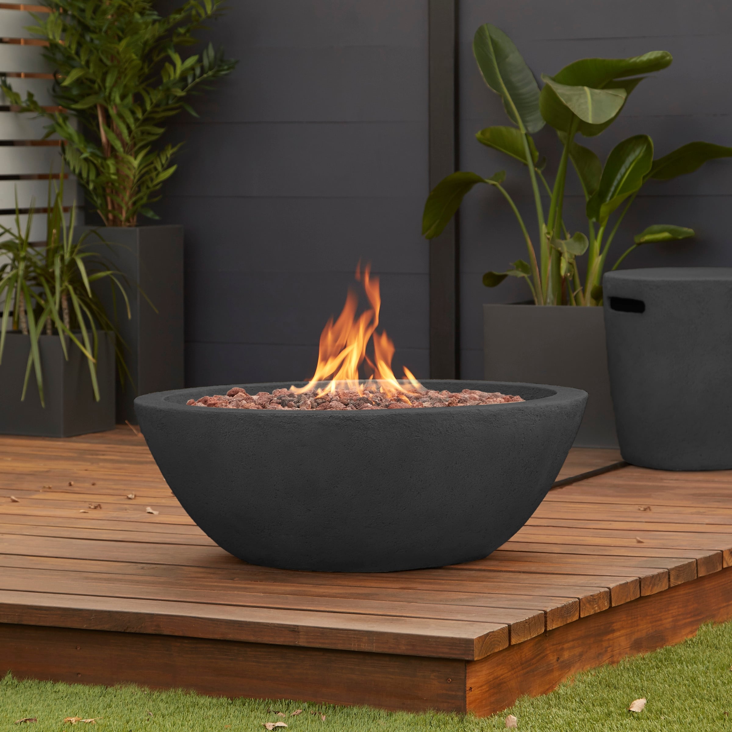 Riverside Gas Fire Bowl In Shale By Real Flame N A