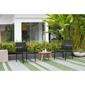 Riviera Patio 3 Piece Bistro Set With Black Sling Chairs By Amazonia. Perfect For Outdoors
