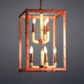 Rivka 8 Light Rectangular Rusty Steel 16 Inch Chandelier