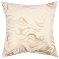 Rizzy Home Abstract Ivory Gold Decorative Down Filler Pillow 20 X20