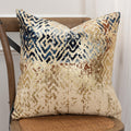 The Curated Nomad Pitai Dark Blue Abstract 20 Inch Square Pillow