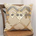 The Curated Nomad Pitai Gold Geometric 20 Inch Square Pillow