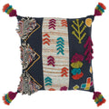 Rizzy Home Black Magenta Green Blue Abstract 20 X20 Filled Pillow