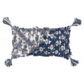 The Curated Nomad Pitai Blue Abstract Lumbar Pillow