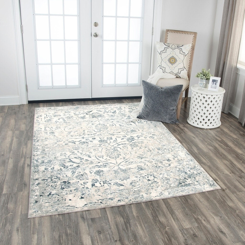 Rizzy Home Chelsea Vine Scroll Ceam Gray Area Rug 710 X 910 710 X 910