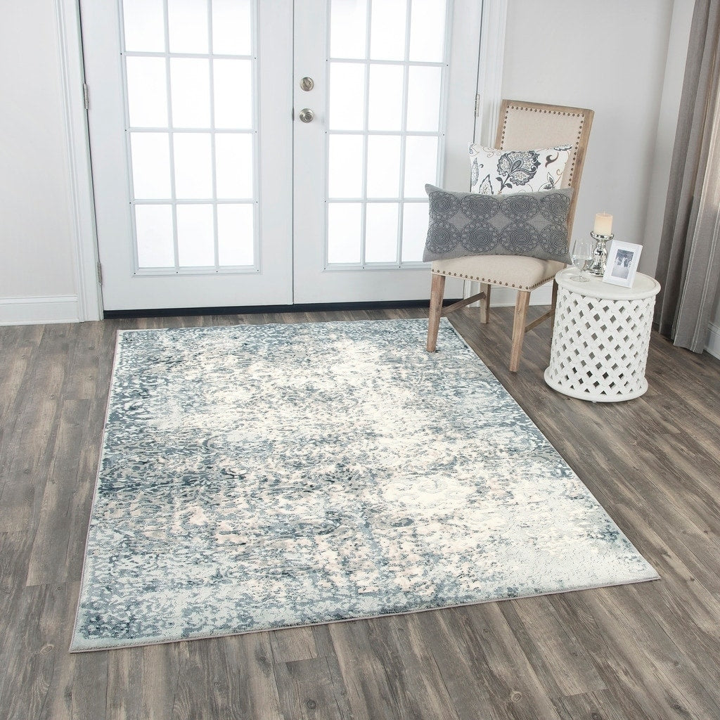 Rizzy Home Chelsea Vine Scroll Ceam Gray Area Rug 311 X 56 311 X 56