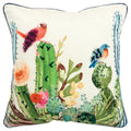 Rizzy Home Green Blue Orange Pink Cacti 20 X20 Filled Pillow