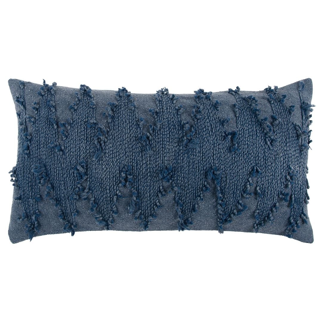 Rizzy Home Deconstructed Chevron 14 X 26 Transitional Polyester Filled Pillow Indigo
