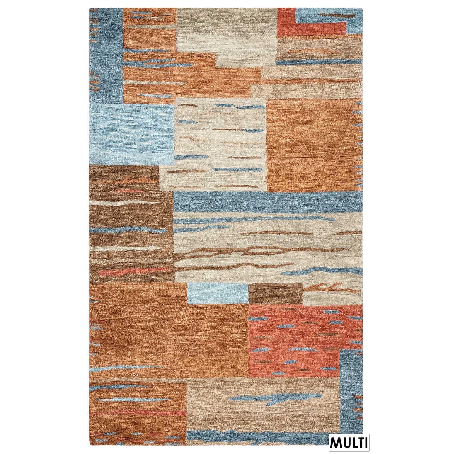 Rizzy Home Multi Color Leone Blocked Accent Rug 9 X 12 9 X 12