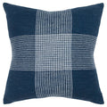 Rizzy Home Plaid Indigo White Decorative Down Filler Pillow 20 X20