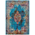 Rizzy Home Princeton Meadallion Blue Area Rug 76 X 95 76 X 95