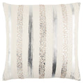 Rizzy Home Stripe 20 X 20 Transitional Polyester Filled Pillow Ivory Silver