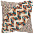 Rizzy Home Teal Pink Purple Red Abstract 20 X20 Filled Pillow