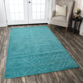 Technique Blue Wool Accent Rug 9 X 12