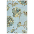 Rizzy Home Transitional Light Blue Floral Dimensions Collection Hand Tufted Accent Rug 3 X 5 3 X 5