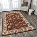 Rizzy Home Volare Collection Hand Tufted Geometric Wool Rust Brown Rug 9 X 12