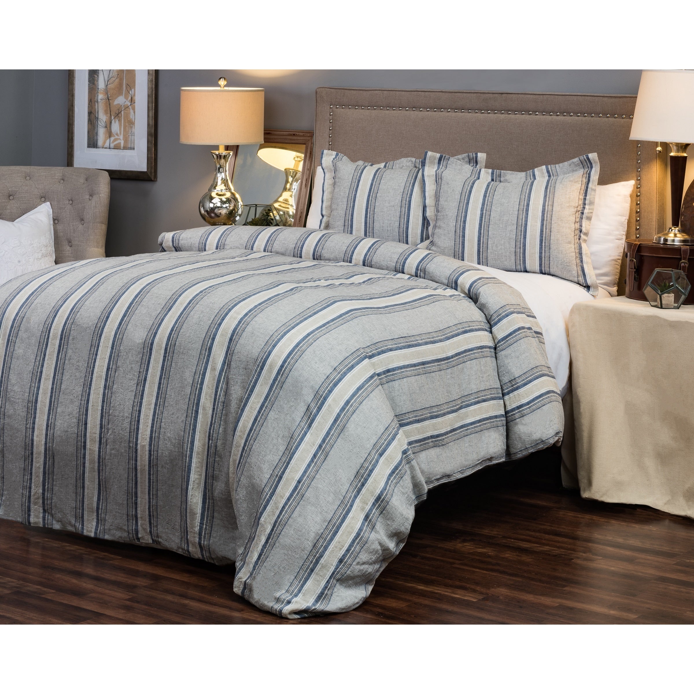Rizzy Home Williamson Striped Linen Duvet Cover
