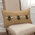 The Gray Barn Vines East Brown Bees Filled Throw Pillow