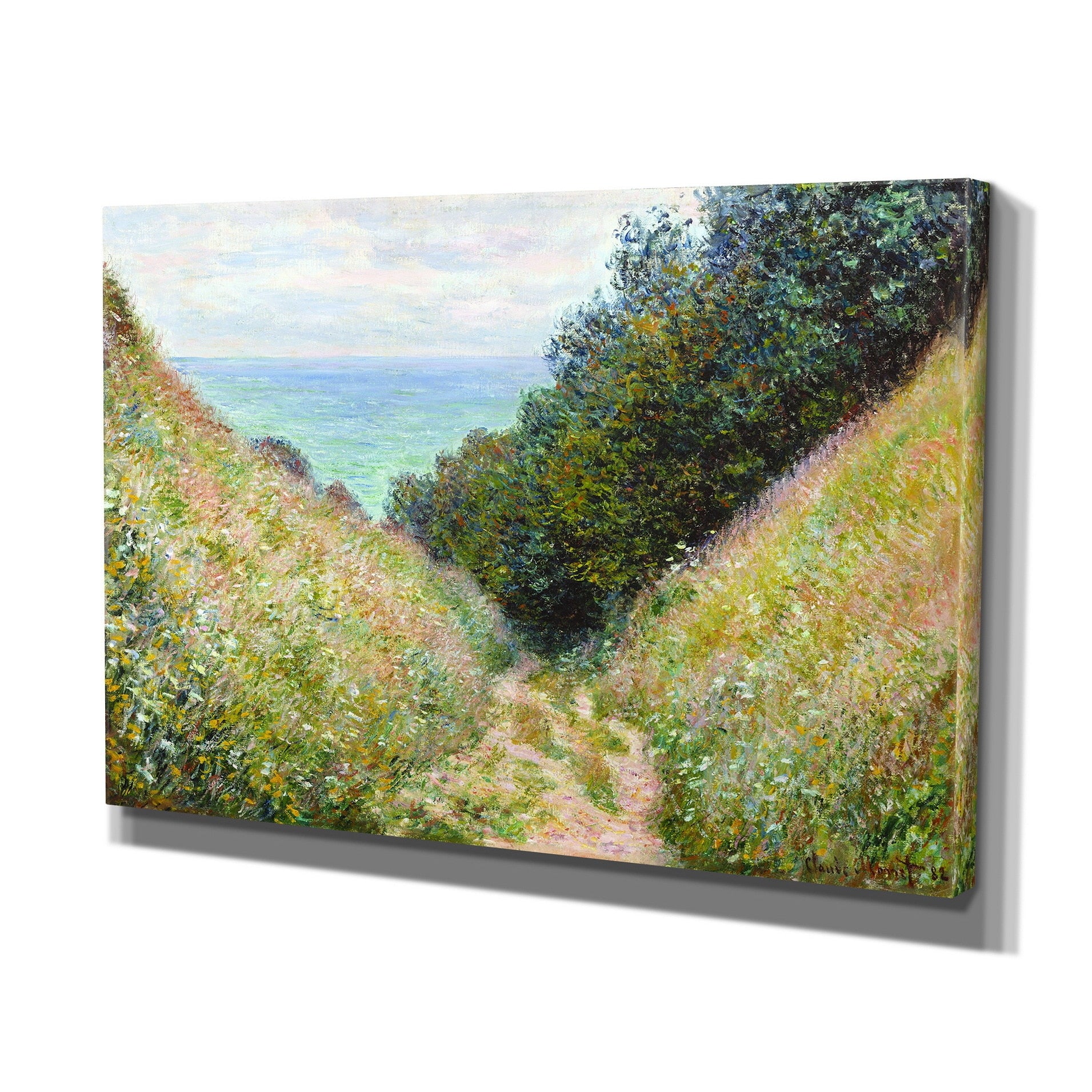Claude Monet Road At La Cavee Reproduction Giclee Canvas Print