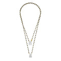 Roberto Martinez Sterling Silver Enamel Bead Mother Of Pearl Scapular Necklace