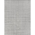 Robin Stripe Handloomed Bamboo Silk Wool Gray Area Rug 136 X 118