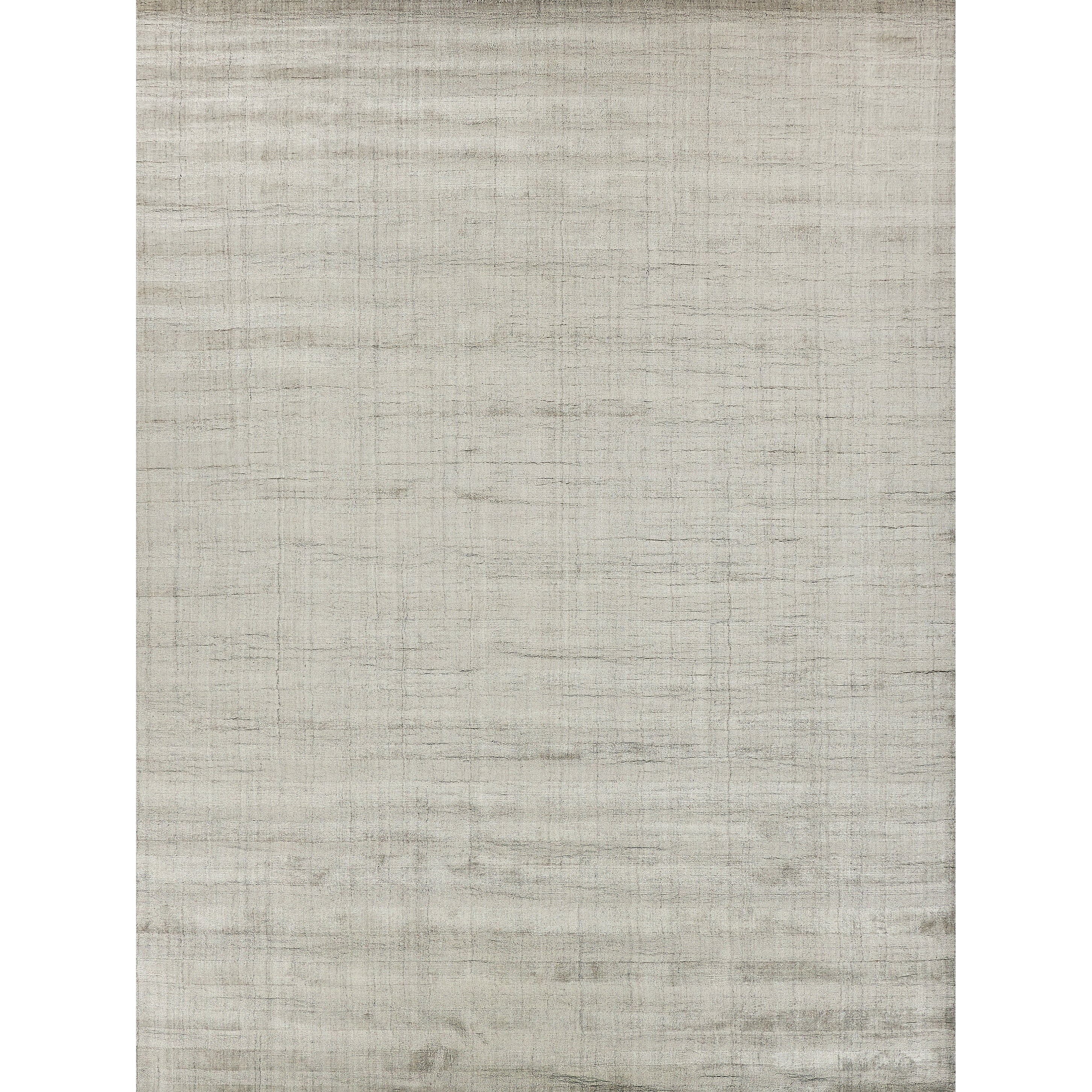 Robin Stripe Handloomed Bamboo Silk Wool Taupe Area Rug 2 X 3