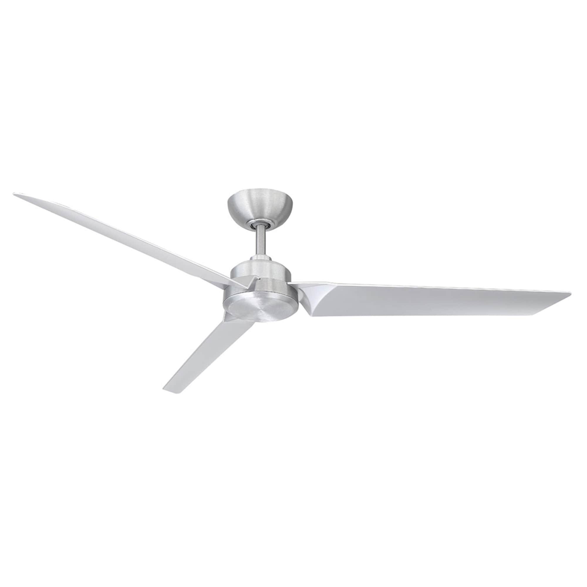 Roboto Indoor And Outdoor 3 Blade Smart Ceiling Fan 62In Brushed Aluminum With Wall Control
