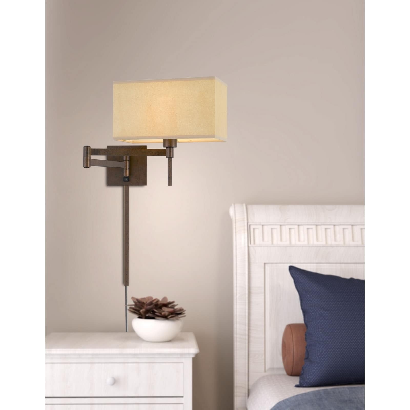Robson Wall Swing Arm Reading Lamp Rust