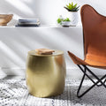 Rocca Hand Hammered Metal 17 Inch Side Table 17 H X 15 W X 15 D