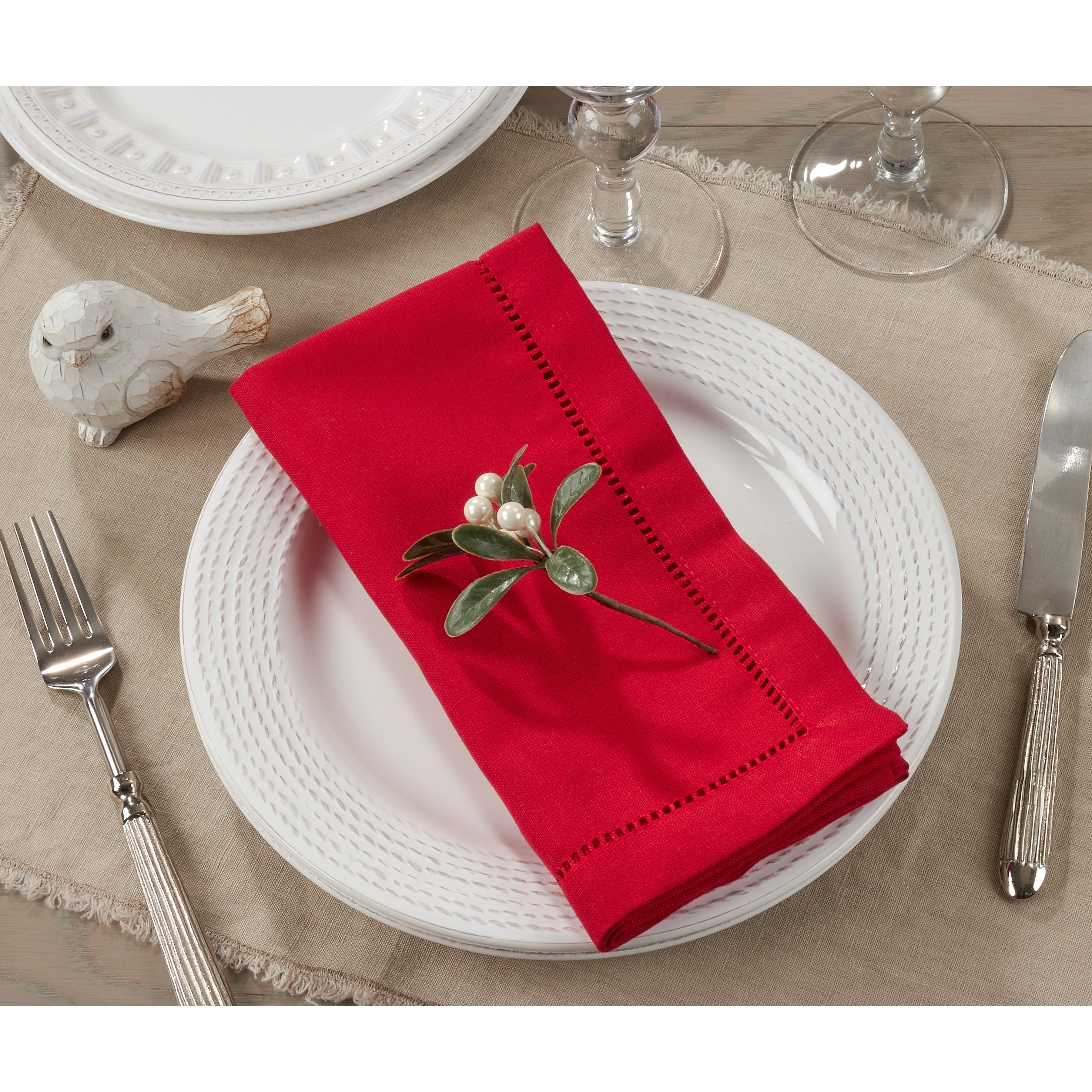 Rochester Collection Hemstitched Napkin Set Of 12