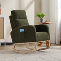 Rocking Chair Side Chair Reading Chair Minimalist Upholstered Chair Green Dressing Chair Leisure Chair