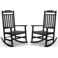 Rocking Chair Resin Outdoor All Weather Porch Rocker For Lawn And Garden