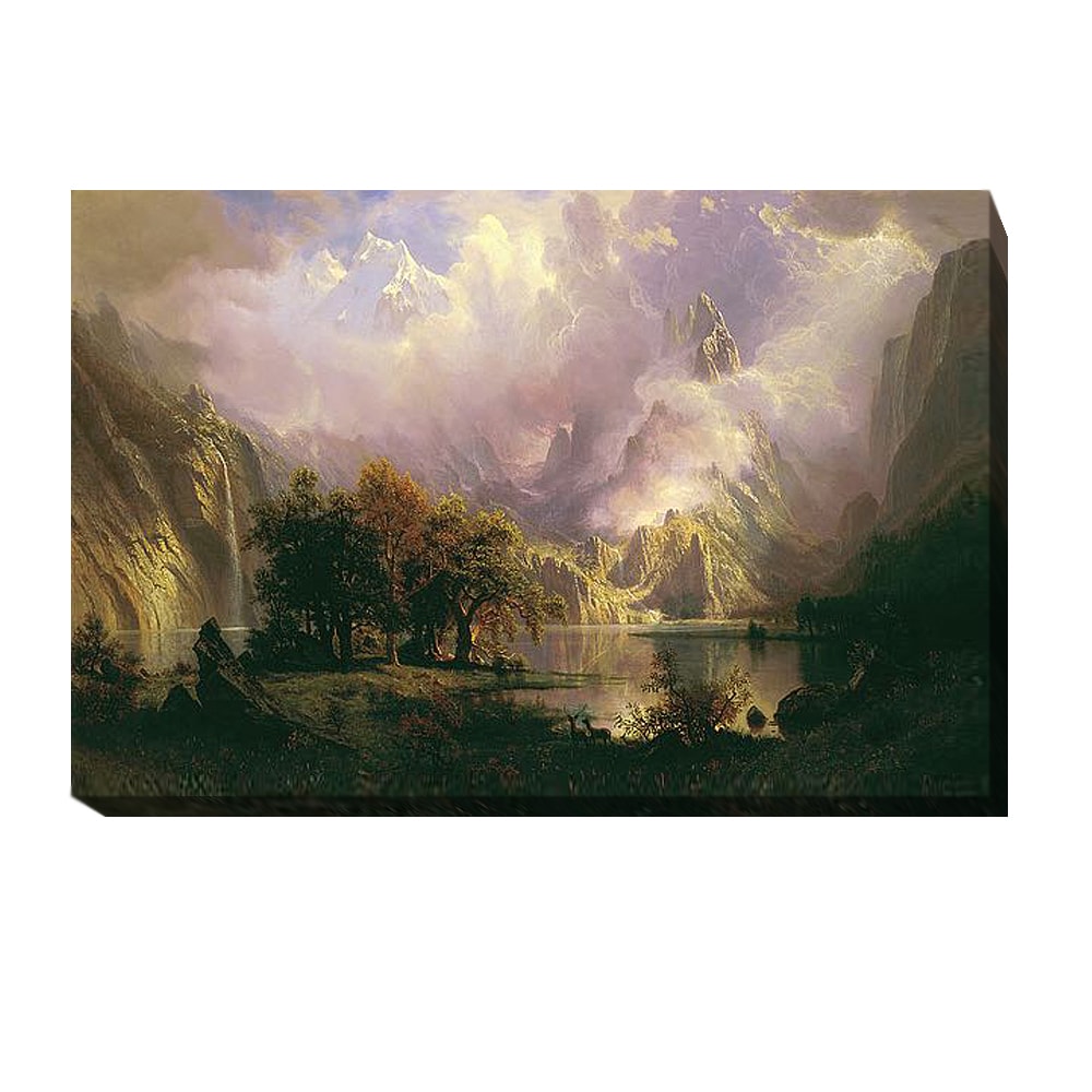 Albert Bierstadt Rocky Mountain Landscape Gallery Wrapped Canvas Giclee Art