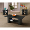 Porch Den Lincoln Hwy 3 Piece Black Oak End And Coffee Table Set