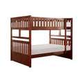Roe Full Over Full Bunk Bed Side Ladder And Rails Dark Cherry Brown