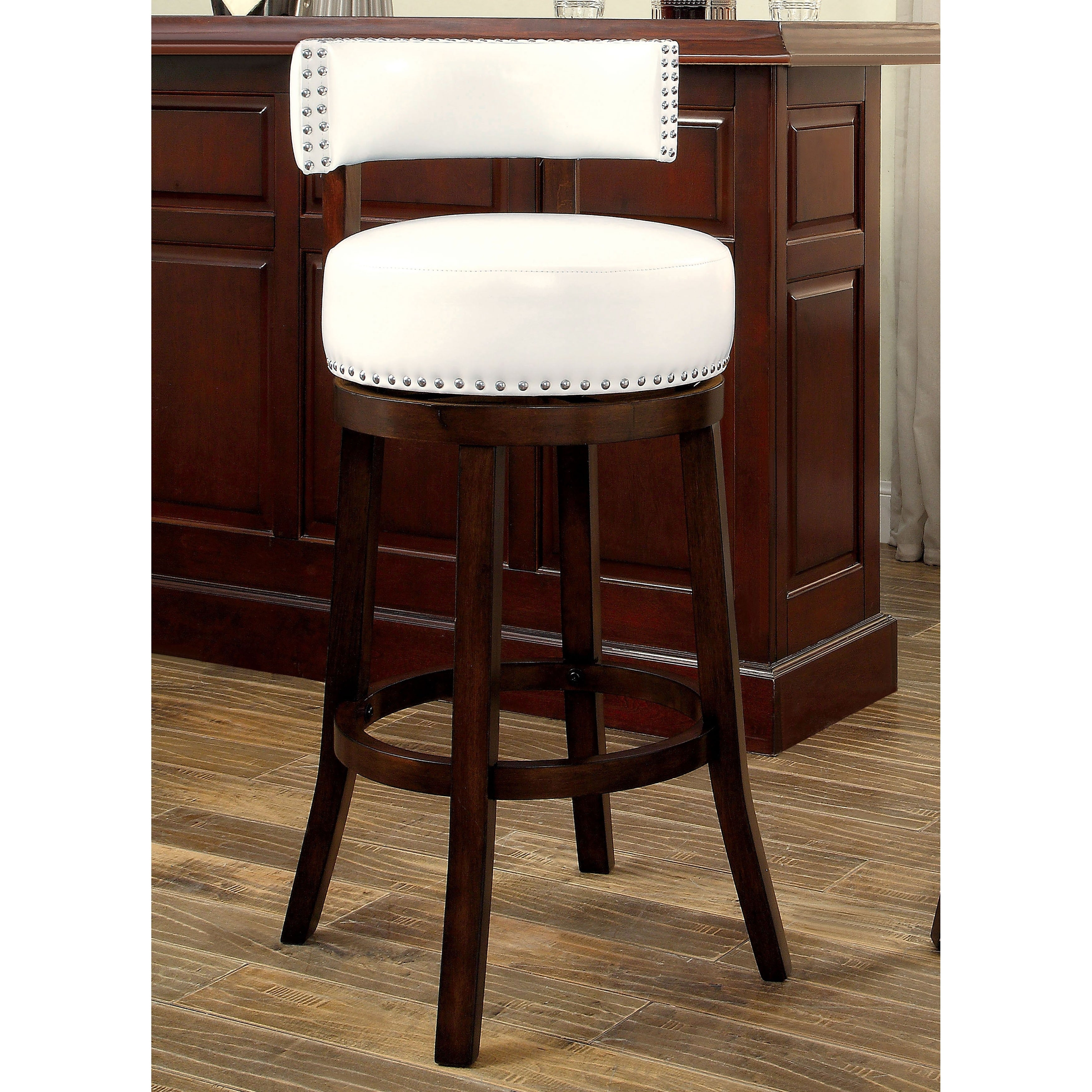 Copper Grove Rogers Leatherette Swivel Barstool Set Of 2