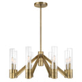 Rohe 28 Inch Wide 8 Light Chandelier In Aged Brass 28In W X 28In D X 20.75 To 50.75In H