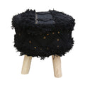 Roja Wool Boho Stool By Christopher Knight Home