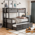 Furniture Of America Rodman Twin Over Queen Bunk Bed With Trundle