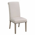 Rolled Back Parson Dining Chair White Set Of 2