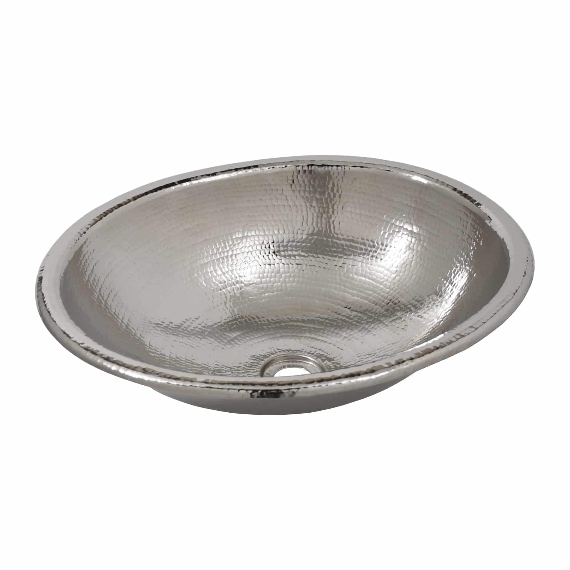 Rolled Classic Antique Copper Drop In Oval Bathroom Sink