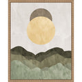 Rolling Hills And Textured Gray Sky By Sannel Larson Framed Canvas Wall Art Print